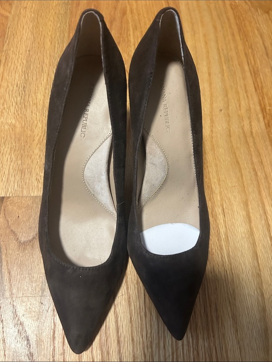 Banana Republic Shoes - Banana Republic Dark Brown Suede Pointed-Toe Heels
